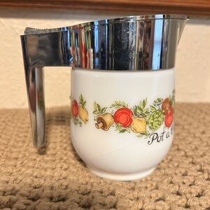 Vintage Corning Ware Gemco Spice of Life Creamer Pitcher Pot A Creme USA